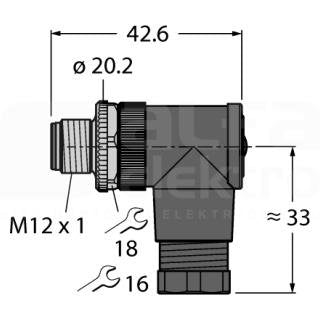Turck - Rundsteckverbinder, feldkonfektionierbar (Industriesteckverbinder) Rundsteckverbinder BS8281-0 konfektionierbar − 1 Stück