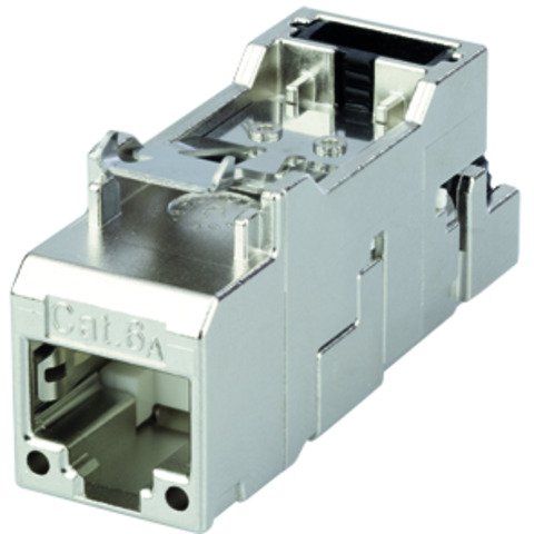 Telegärtner - Modularer Steckverbinder AMJ-S DD-Modul Cat6A 100023206 T568B − 12 Stück