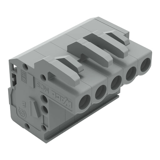 WAGO - Kabelsteckverbinder für Leiterplattensteckverbinder 1-Leiter Federleiste 232-105/026-000 CAGECLAMP 2,5mm²,gr − 100 Stück