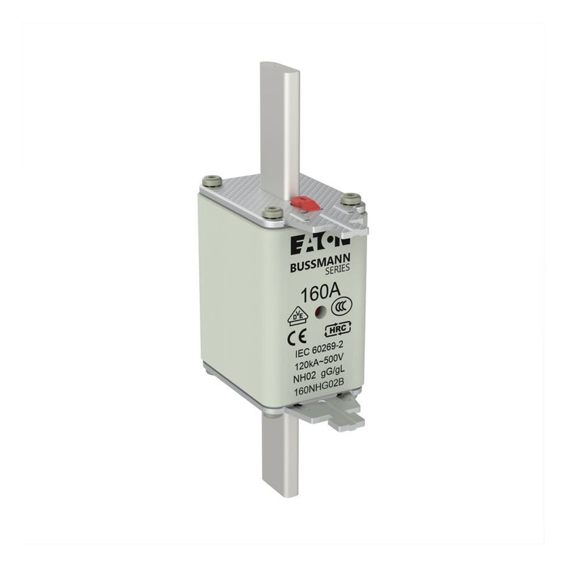 Eaton - Messersicherung Sicherungseinsatz Nieders. NH FUSE 16#160NHG02B 160A AC 500V 120kA − 3 Stück