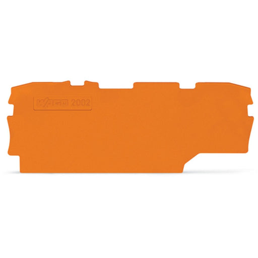 WAGO - Abschluss- und Zwischenplatte für Reihenklemme Abschluss-u.Zwischenplatte 2002-1992 1mm dick,orange − 25 Stück