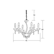 Brumberg Leuchten - Pendelleuchte Krone Stella 00850666 6xE14/40W,schwarzch