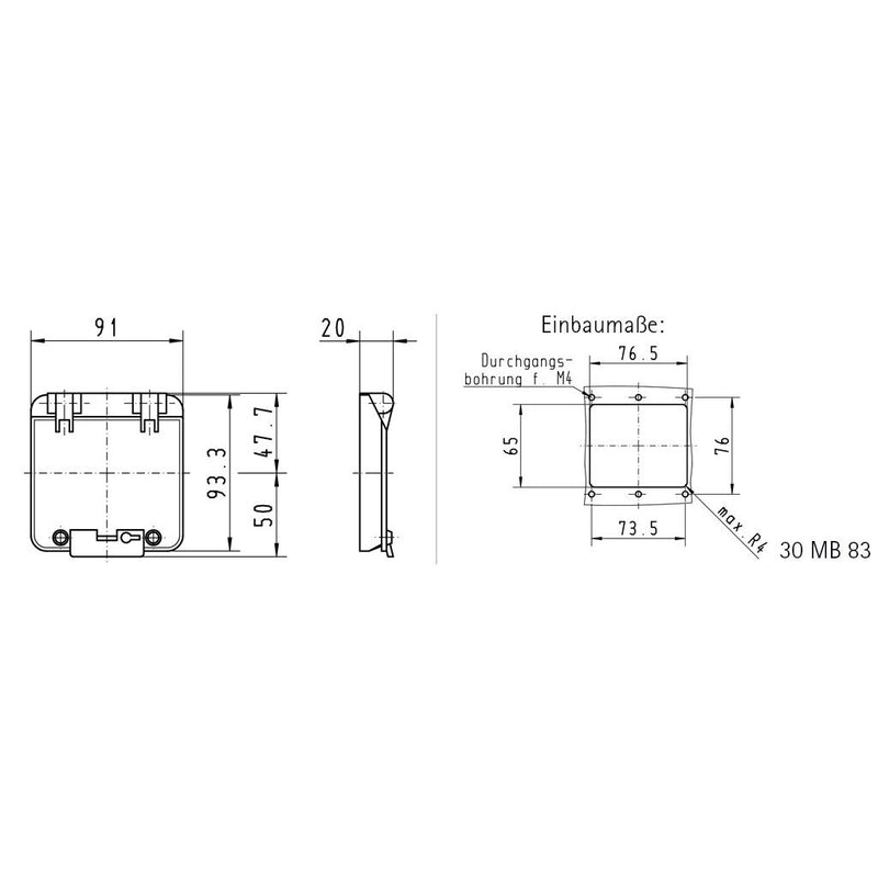 Bals Elektrotech - Zubehör/Ersatzteile für CEE-Steckvorrichtungen (IEC 60309) BetätigungsklappeIP44 580020
