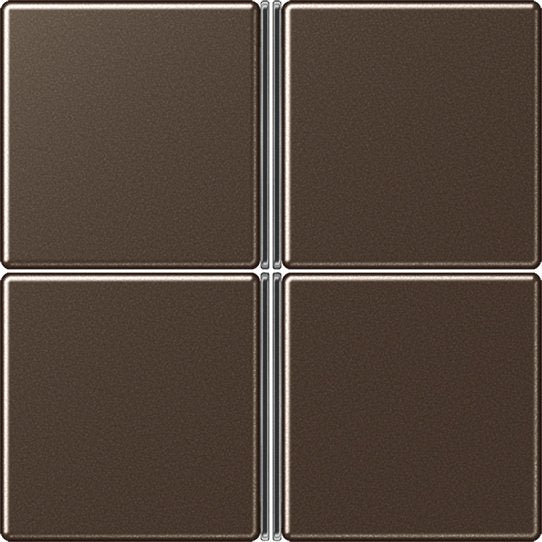 Jung - Abdeckung/Bedienelement für Installationsschalterprogramme Tastensatz 4-fach mokka A 404 TSA MO komplett − 1 Stück