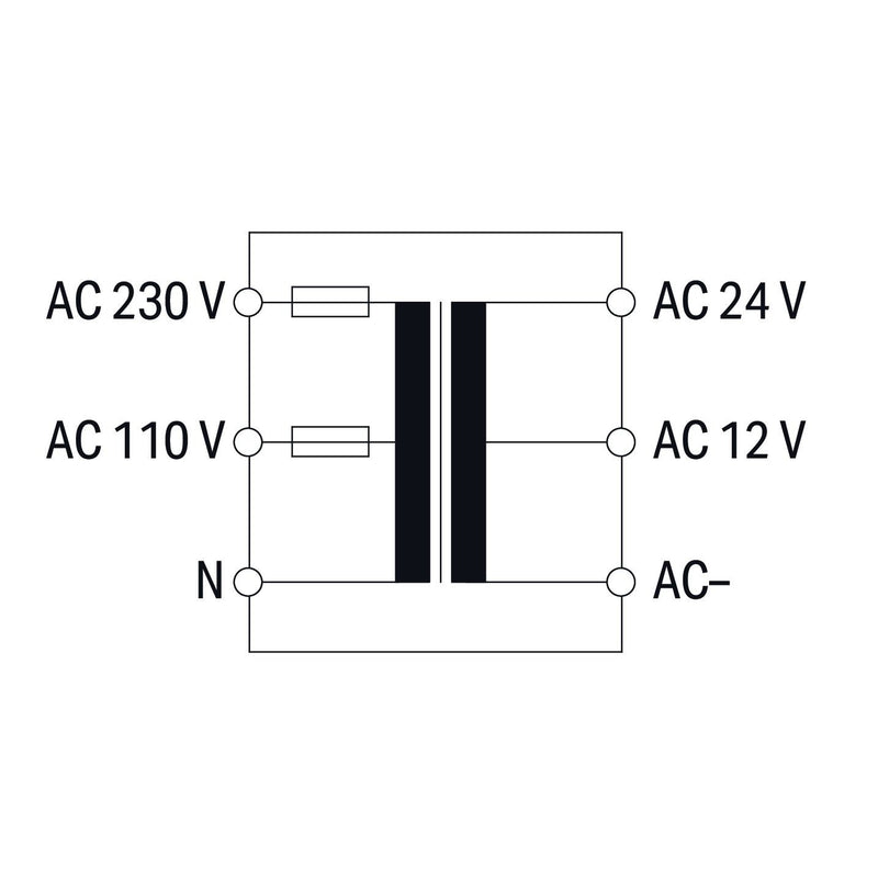 WAGO - Wechselstromversorgung Transformatorstromversorg. 787-974 AC230V, AC12-24V