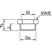 Stahl - Erweiterungs-/Reduzierring EEx-e Reduzierung 109384 M25/M20 − 1 Stück