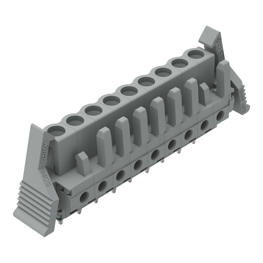WAGO GmbH & Co. KG - Leiterplattensteckverbinder THT-Federleiste gerade 232-139/039-000 Rastermaß 5mm,grau − 25 Stück
