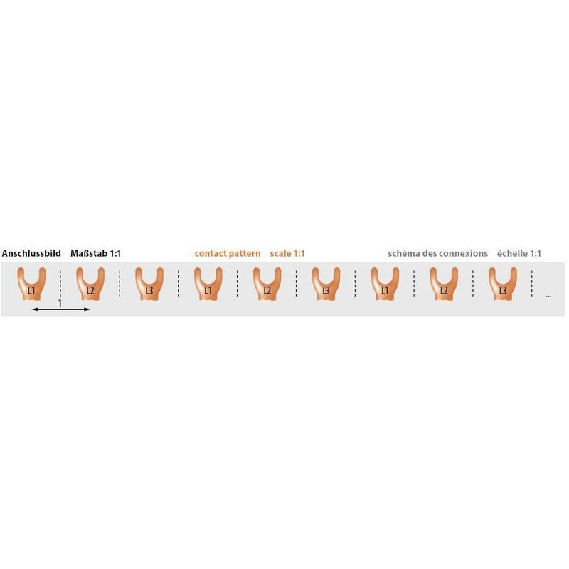 Pollmann - Phasenschiene G-3L-1000/16 C 3-phasig − 20 Stück