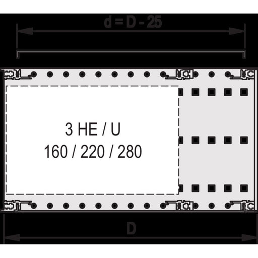 Schroff - Dach-/Bodenelement (Gehäuse/Schaltschrank) X-Abdeckblech EMC 24560056 (VE2) 84TE 475T