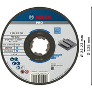 Bosch - Trenn-/Schleifscheibe PRO Metal X-Lock 2608619782 Trennscheibe 125 x