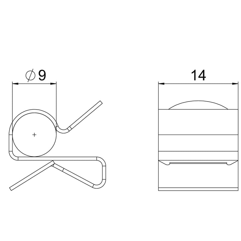 OBO Bettermann - Befestigungsklammer Trägerklammer SCC 1-4 D9 für Kabel, 8-9mm − 100 Stück