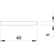 OBO Bettermann - Flachleiter/Band für Blitzschutz Bandstahl 5052 DIN 40X5/50kg 40x5mm, St, FT − 30 Meter