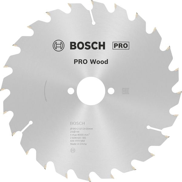 Bosch - Kreissägeblatt PRO Wood Kreissägeblatt, 2608641185 190 x 2 x 30 mm, Z24