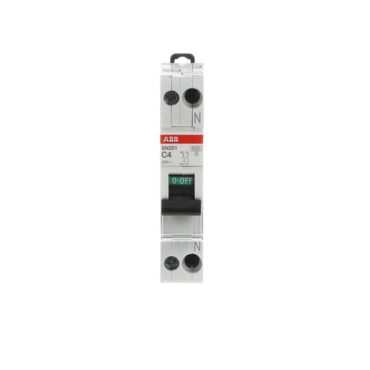 ABB Stotz S&J - Leitungsschutzschalter Sicherungsautomat SN201-C4 6 kA, 4 A, 1P+N