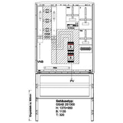 GSAB Elektrotechnik - Zähler-Komplettschrank Wandlermessung 48.W250.AR-01 eNetz Südhessen 250A