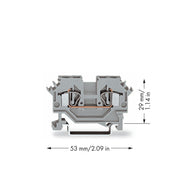 WAGO - Durchgangs-Reihenklemme Durchgangsklemme 281-601 0,08-4mmq grau