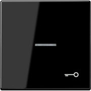 Jung - Abdeckung/Bedienelement für Installationsschalterprogramme Wippe Sym.TÜR/Lichtl.sw LS 990 KO5 T SW für beleuchtb.Taster