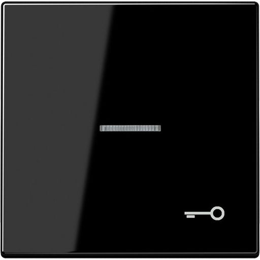 Jung - Abdeckung/Bedienelement für Installationsschalterprogramme Wippe Sym.TÜR/Lichtl.sw LS 990 KO5 T SW für beleuchtb.Taster