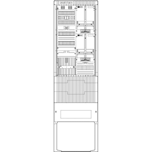 ABN - Zähler-Komplettschrank Zähleranschlusssäule SZ205ZA2400 2 ZP APZ 4pol