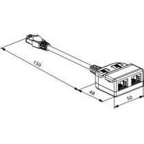 Telegärtner - Kommunikationstechnik-Adapter Modular-T-Adapter 100023152 2xTR/geschirmt − 1 Stück