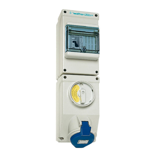 Walther Werke - CEE-Steckdose abschaltbar, abgesichert (IEC 60309) Wandsteckdose AU130306UJ 32A 3P 6h