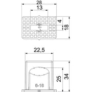 OBO Bettermann - Druckschelle (Kabel/Leitungen) Druck-ISO-Schelle 3050 LGR M6,gr
