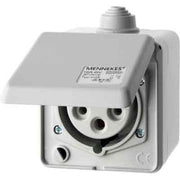 Berker - CEE-Steckdose (IEC 60309) CEE-Steckdose 5-polig Ap 558001 16A m.Klappdeckel