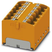 Phoenix Contact - Durchgangs-Reihenklemme Verteilerblock PTFIX 12X4-FE 32A, 0,2-6qmm, sw/ge − 8 Stück