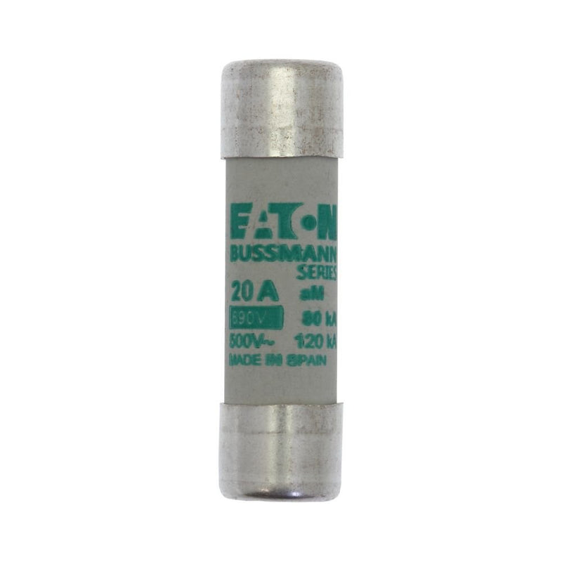 Eaton - Zylindrische Sicherung Sicherungseinsatz Nieders. CYL AM 14,#C14M20S 20A AC 500V 120kA − 10 Stück