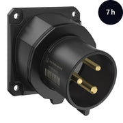 Walther Werke - CEE-Gerätestecker (IEC 60309) CEE NEO Anbaugerätestecker FW733307CC schräg 32A 3P 7h