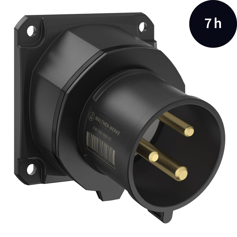 Walther Werke - CEE-Gerätestecker (IEC 60309) CEE NEO Anbaugerätestecker FW733307CC schräg 32A 3P 7h
