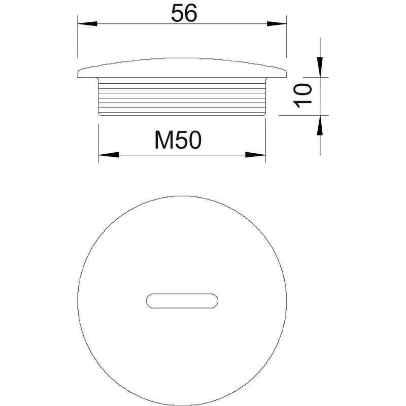 OBO Bettermann - Verschlussschraube Verschlußschraube 108 M50 PS Iso,lgr
