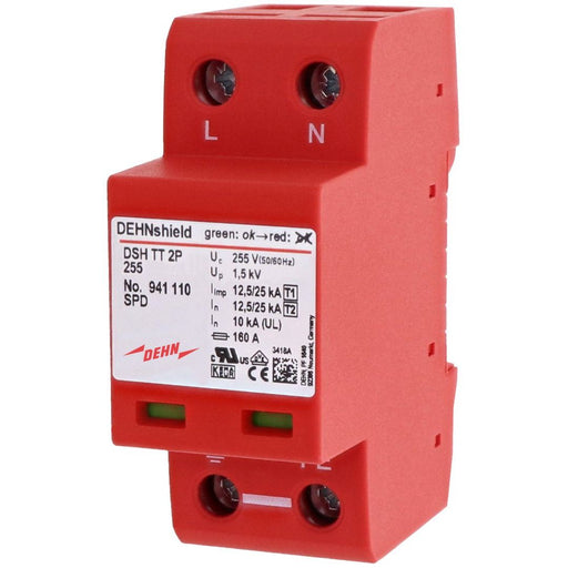 DEHN - Kombi-Ableiter für Energietechnik Kombi-Ableiter DSH TT 2P 255 TT/TN-Systeme