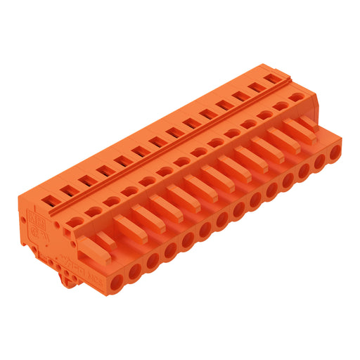 WAGO - Kabelsteckverbinder für Leiterplattensteckverbinder 1-Leiter-Federleiste 231-314/008-000 CAGECLAMP,2,5mm²,or − 25 Stück