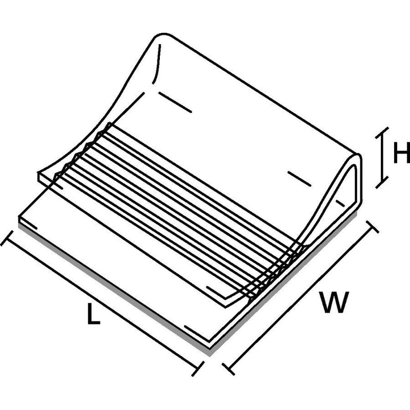HellermannTyton - Befestigungsschelle für Kabel/Rohre Flachbandkabel-Klebesockel FCC25-PVC-GY (100) grau − 5000 Stück