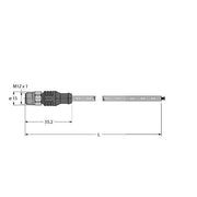 Turck - Konfektioniertes Sensor-Aktor-Kabel Feldbusleitung RSCV-FBY48BK-5M/5D 4-polig