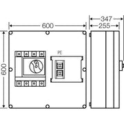 Hensel - Verteilerbaugruppe mit Leistungsschalter MiLasttrennschaltergehäuse Mi 7847 630 A, 4polig + PE