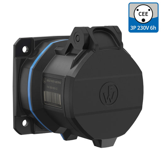 Walther Werke - CEE-Anbausteckdose (IEC 60309) CEE NEO Anbaudose gerade FW430306SK 32A 3P 6h IP54