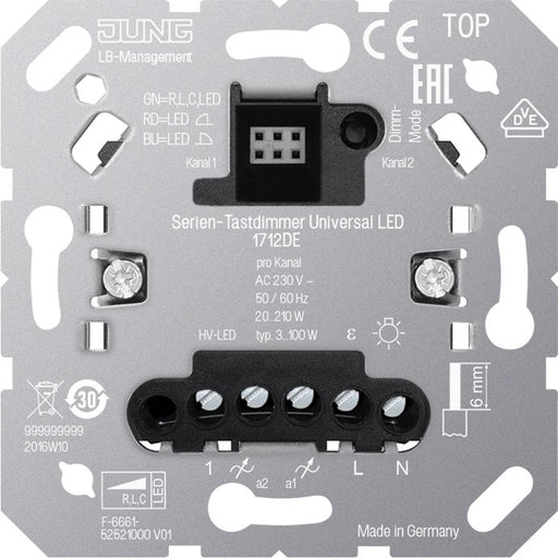 Jung - Dimmer Serien-Tastdimmer 1712 DE Universal LED