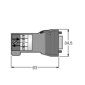 Turck - Rundsteckverbinder, feldkonfektionierbar (Industriesteckverbinder) Sub-D Steckverbinder 6GK1500-0F #6780088 konfektionierbar − 1 Stück