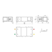 Maico - Lüftungsgerät mit Wärmerückgewinnung gewerblich Kompaktgerät MV4523HRPH RLT2300MV4523HRPH4 2300cbm/h/re/horiz