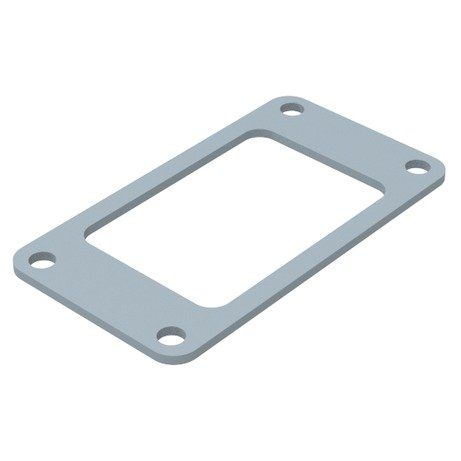 Harting - Zubehör/Ersatzteile für Industriesteckverbinder Flanschdichtung Baugröße: 09370009946 06B FPM hellgrau − 10 Stück