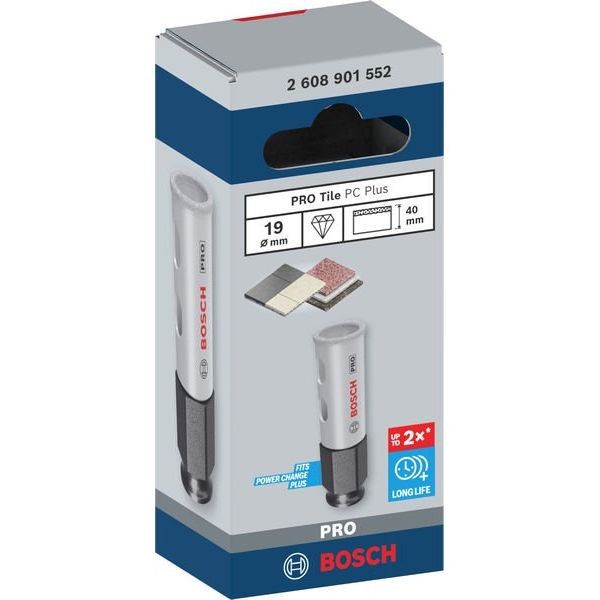 Bosch - Lochsäge PRO Tile PC Plus Lochsäge, 2608901552 19 mm, HS
