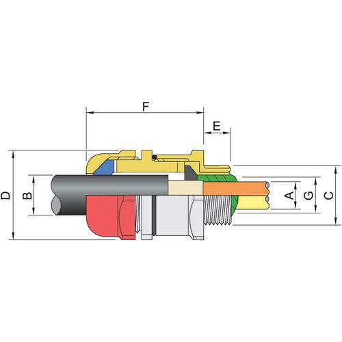 Stahl - Kabelverschraubung CMP Kabelverschraubung CMP-32-PXSS2 #250514 17-26.30mm