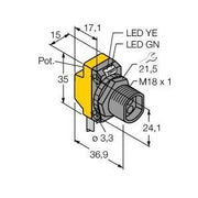 Turck - Lichtleitersensor/Lichtleiterverstärker Opto Sensor QS18VP6F W/30 Lichtleiter − 1 Stück