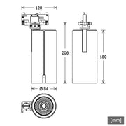 LTS Licht&Leuchten - Downlight/Strahler/Flutlicht Stromschienenstrahler SIRUXT201.930MF/D.ws 930, DALI, ws
