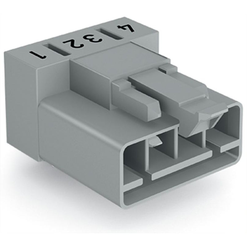 WAGO - Leiterplattensteckverbinder Stecker für Leiterplatten 890-854/011-000 4-polig,grau − 50 Stück