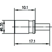 Telegärtner - Koax-Steckverbinder SMB-Kabelbuchse cr/cr AU 100024878 G7 (RG316/U) − 5 Stück