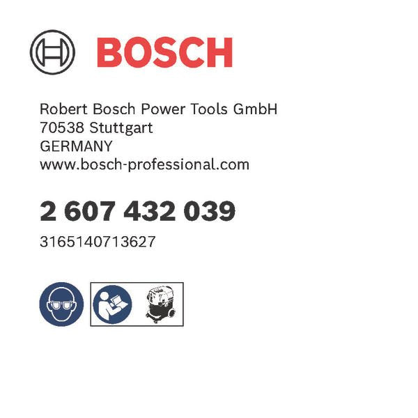 Bosch - Zubehör/Ersatzteile für Bodenpflege Nassfilterbeutel 2607432039