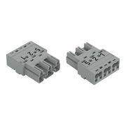 WAGO - Steckverbinder für steckbare Gebäudeinstallation Stecker 3-polig 770-253/081-000 Kod. B,grau − 100 Stück